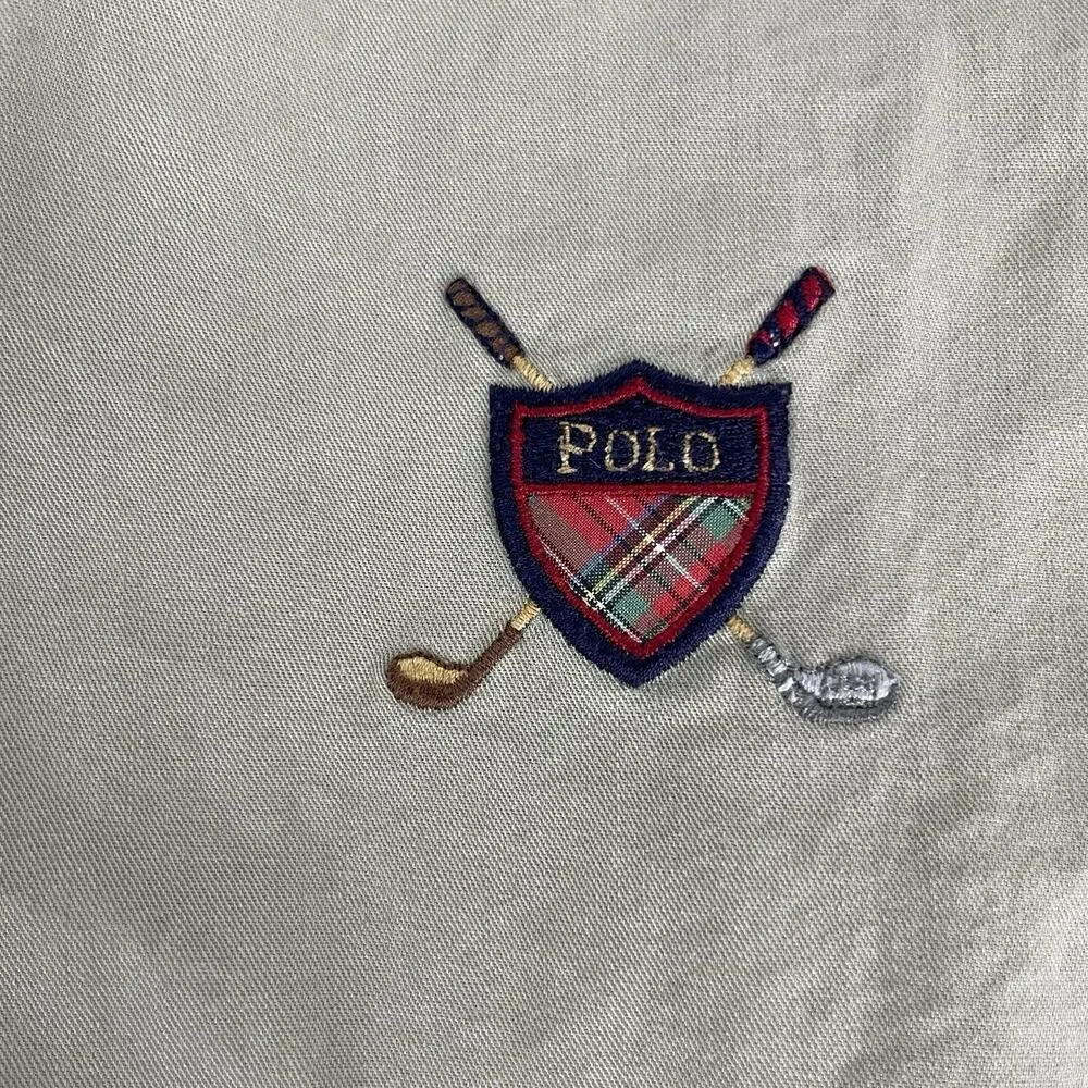 Vintage Polo Ralph Lauren Golf Harrington Men's Jacket Beige Large